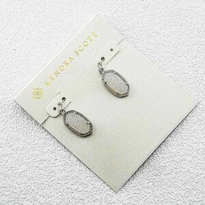 Kendra Scott White Crystal Spike Earrings